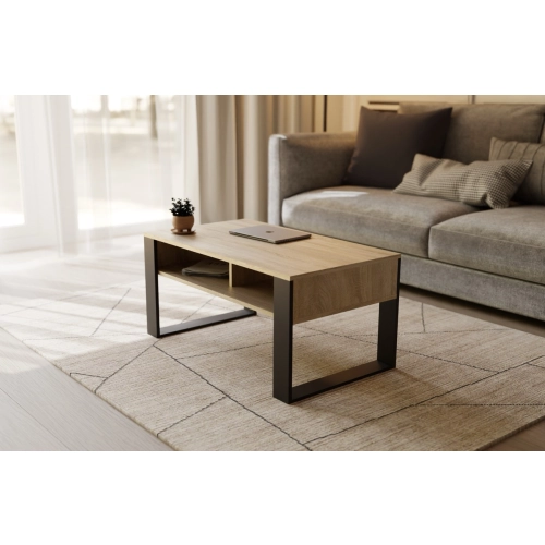 Stolik kawowy ST7 dąb sonoma prostokątny nowoczesny loft